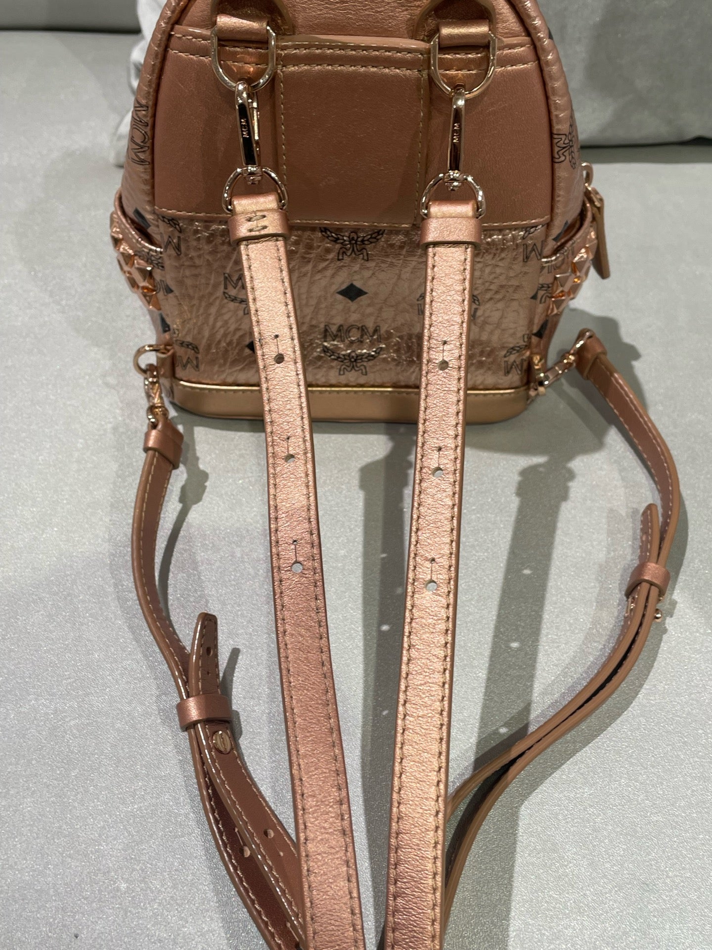 MCM Metal Pink Backpack MMK8AVE47TC001