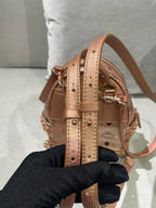 MCM Metal Pink Backpack MMK8AVE47TC001