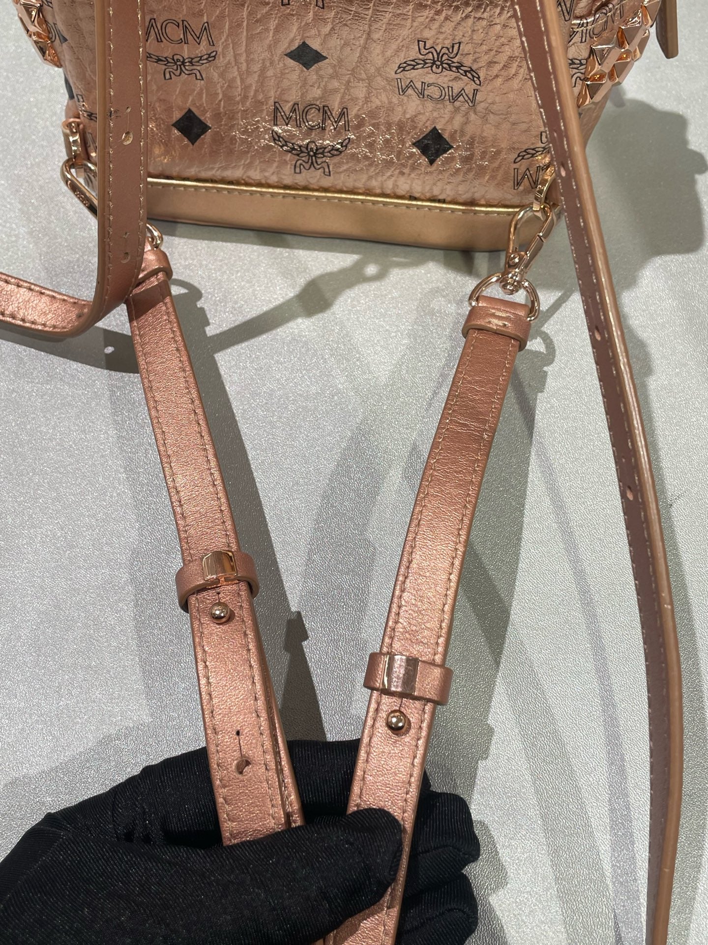 MCM Metal Pink Backpack MMK8AVE47TC001