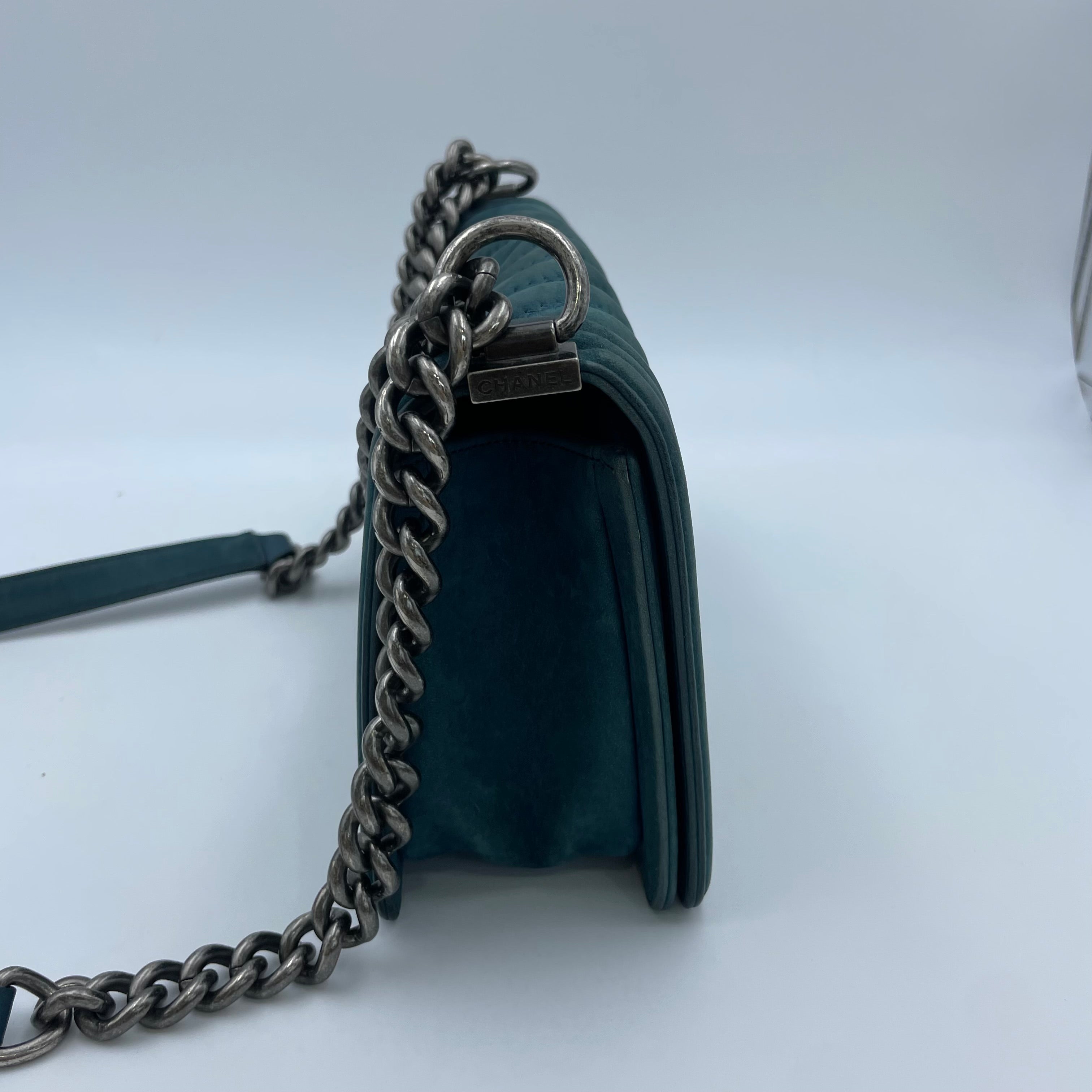 Chanel Alcantara Green
