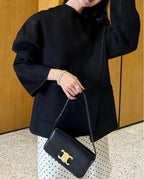 Celine TRIOMPHE Glossy Cowhide Shoulder Bag 194143BF4.38NO