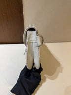 Dior Canvas White Saddle Bag