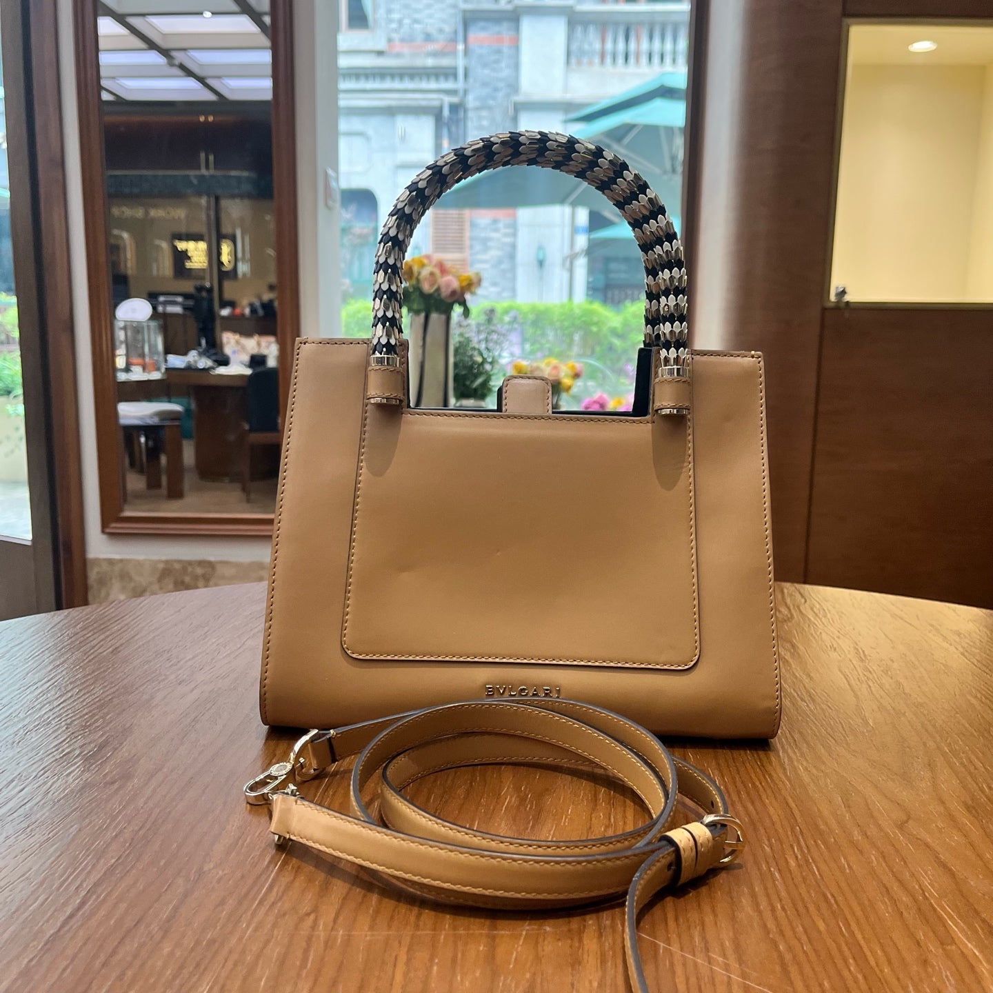 Bvlgari Metal Brown Satchel