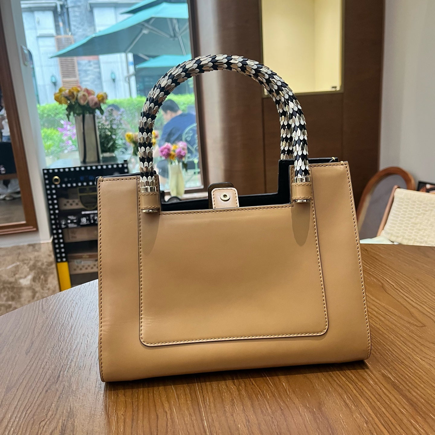 Bvlgari Metal Brown Satchel