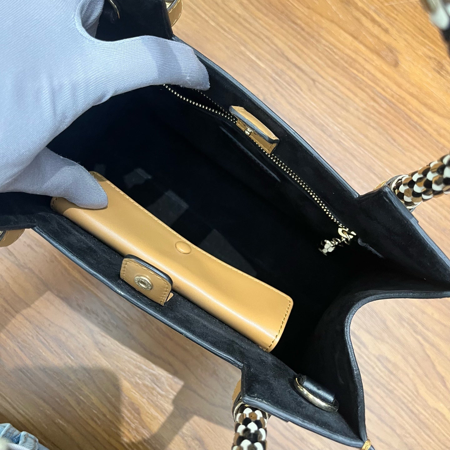 Bvlgari Metal Brown Satchel