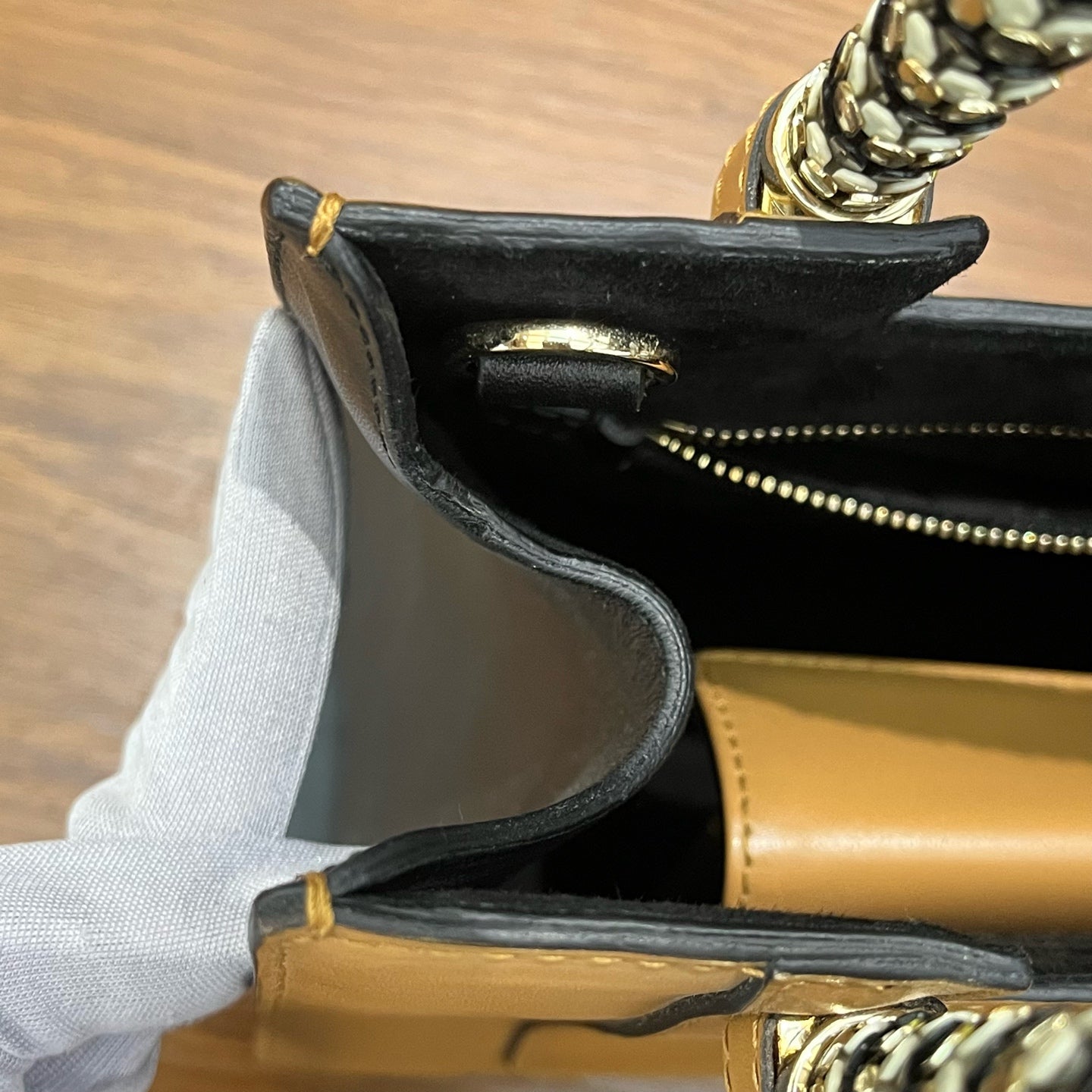 Bvlgari Metal Brown Satchel