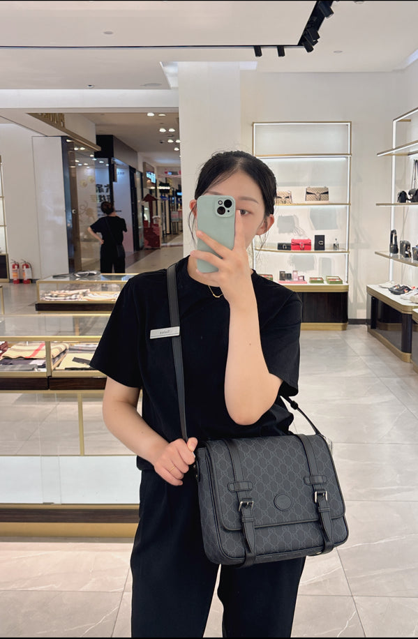 Gucci Canvas Black Messenger Bag