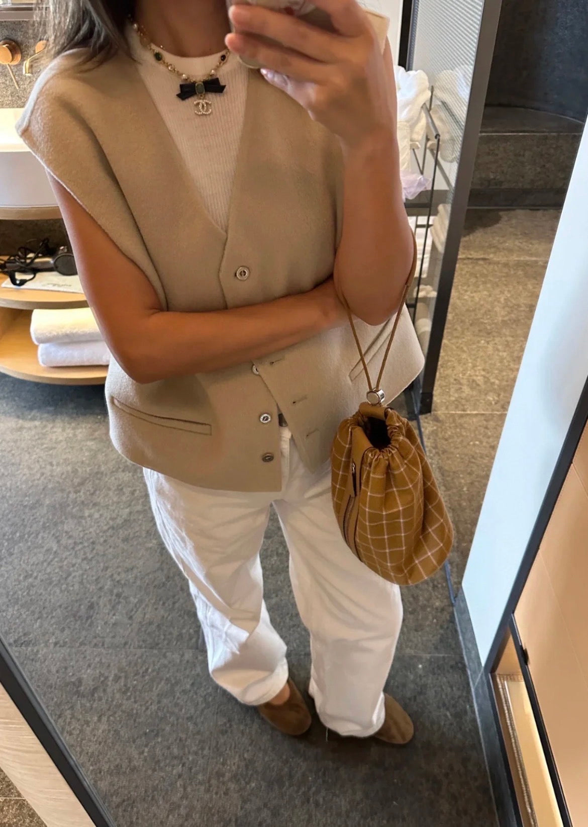 Hermes Canvas Bucket & Drawstring Bag