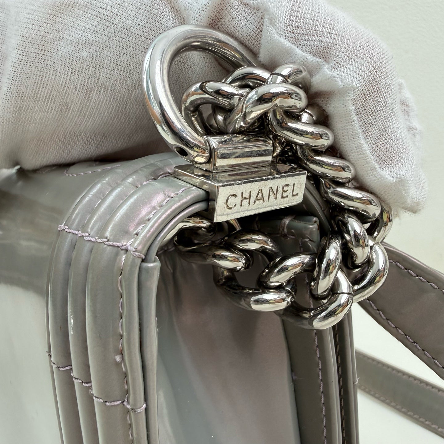 Chanel Silver Shoulder Bag