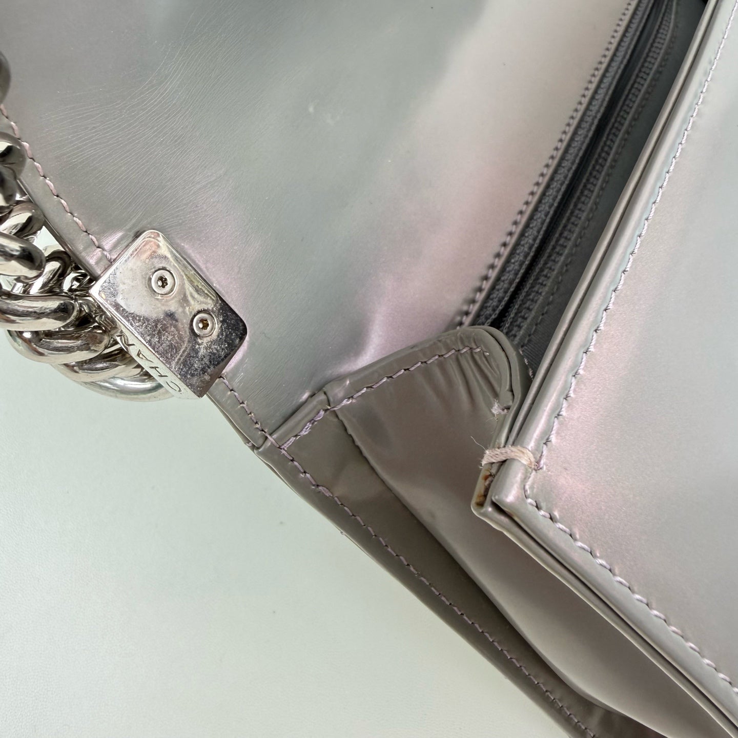 Chanel Silver Shoulder Bag