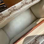 Celine CABAS THAIS small-sized handbag in signature-printed fabric and calfskin leather Leather CONF.199162FRF.01BC