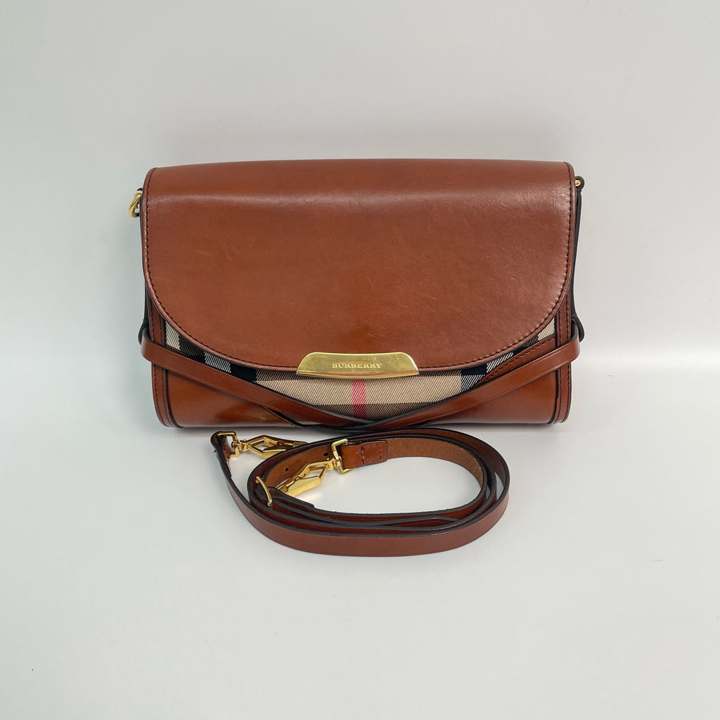 Burberry Canvas Brown Messenger Bag