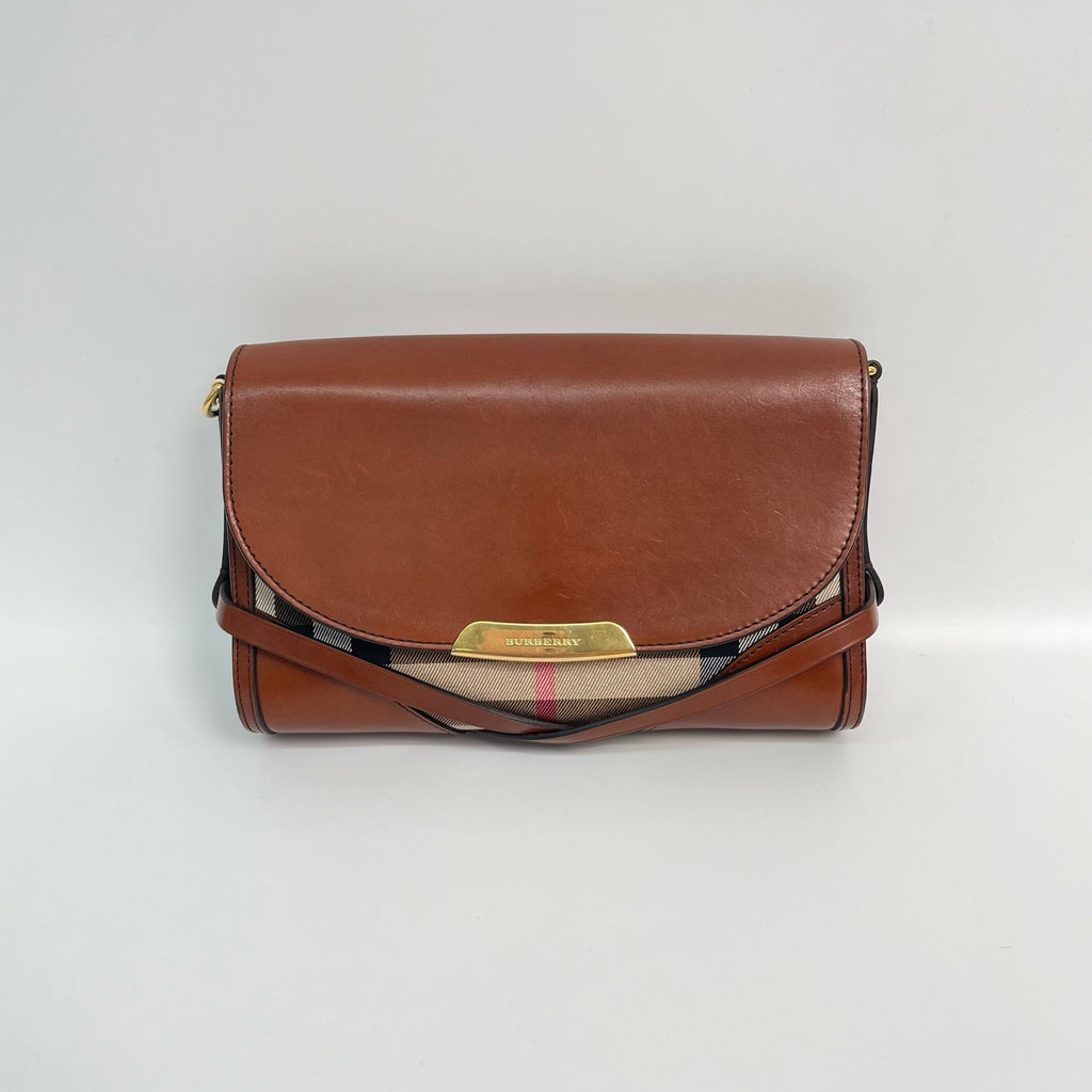 Burberry Canvas Brown Messenger Bag