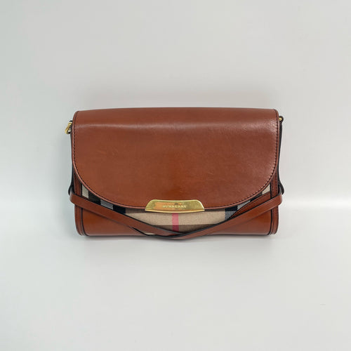 Burberry Canvas Brown Messenger Bag