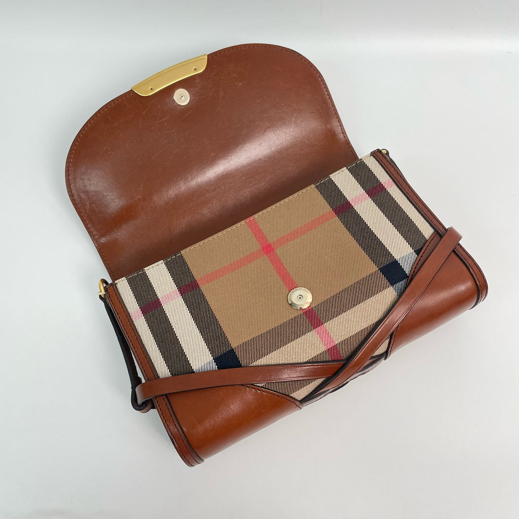 Burberry Canvas Brown Messenger Bag