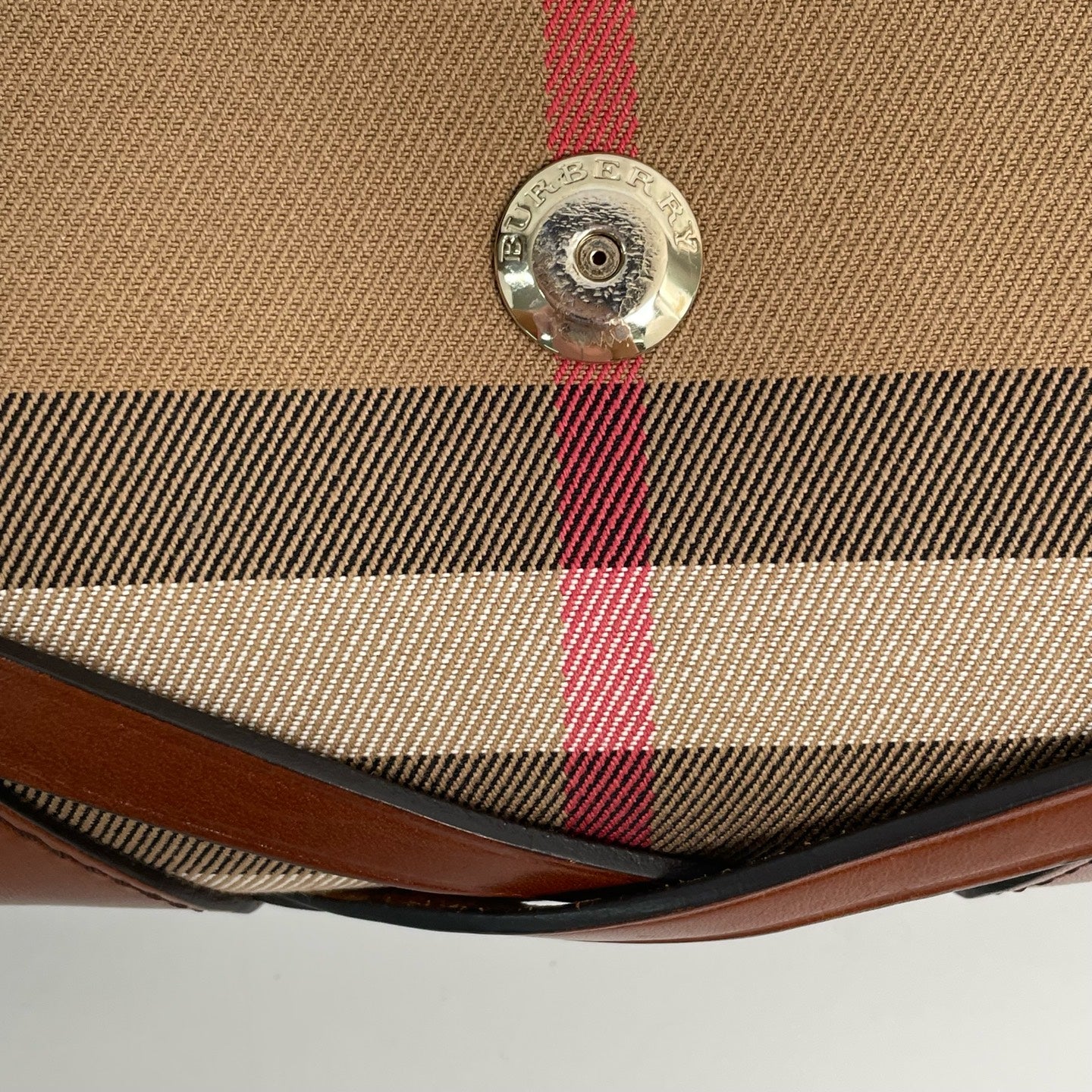 Burberry Canvas Brown Messenger Bag