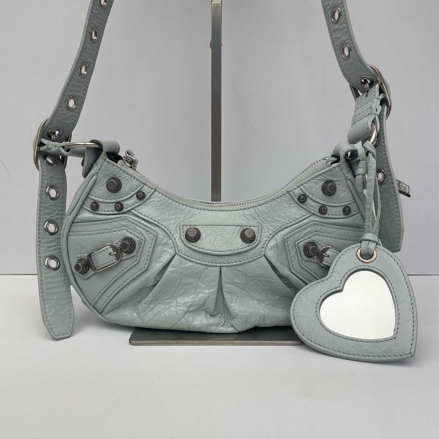 Balenciaga LE CAGOLE Leather Blue 6713091VG9Y4714