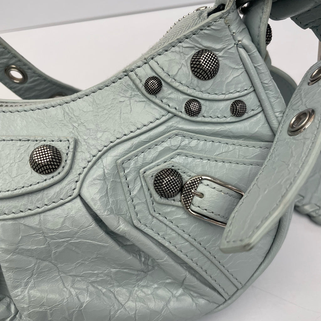 Balenciaga LE CAGOLE Leather Blue 6713091VG9Y4714