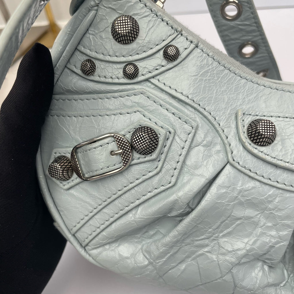 Balenciaga LE CAGOLE Leather Blue 6713091VG9Y4714