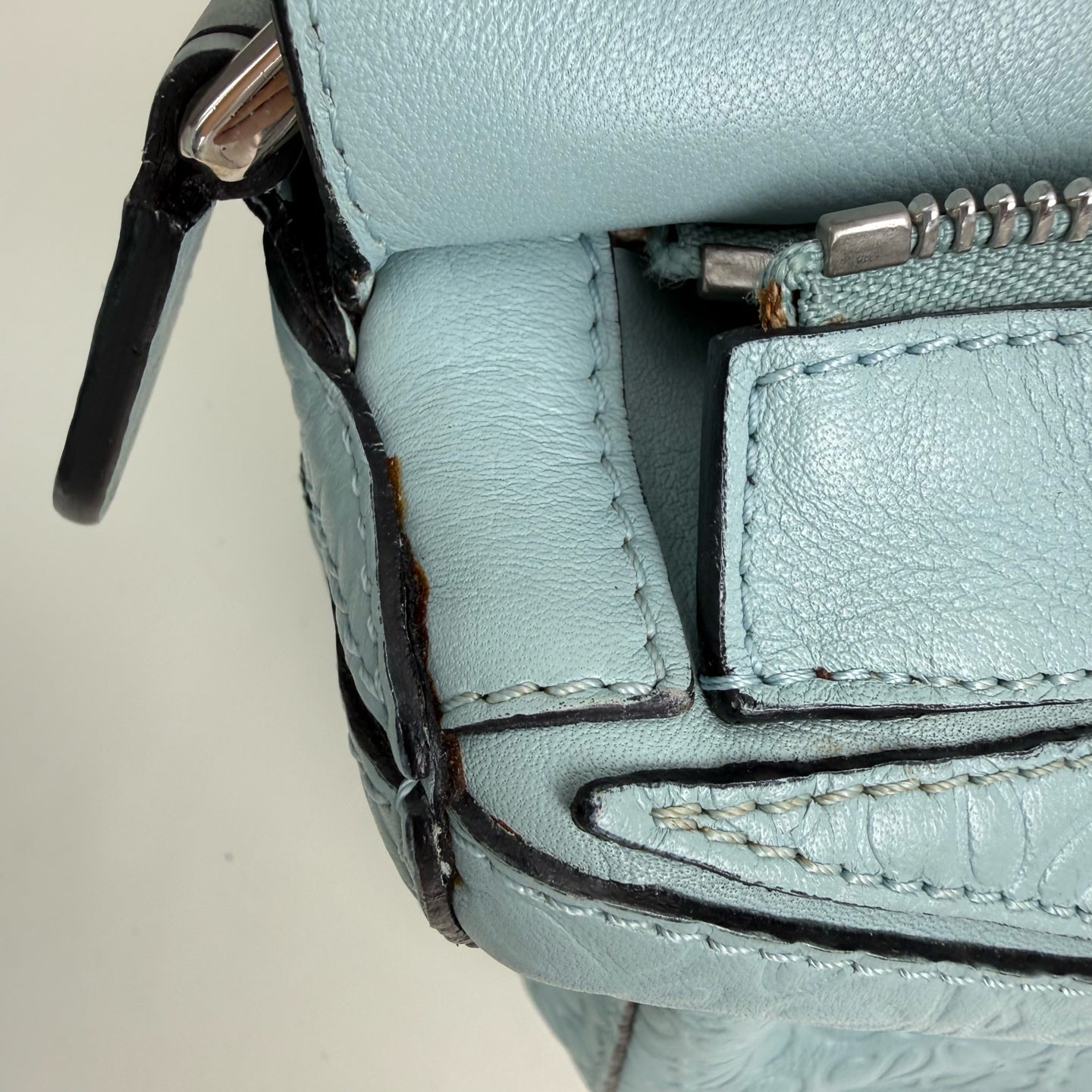 Loewe Puzzle Series Blue Satchel
