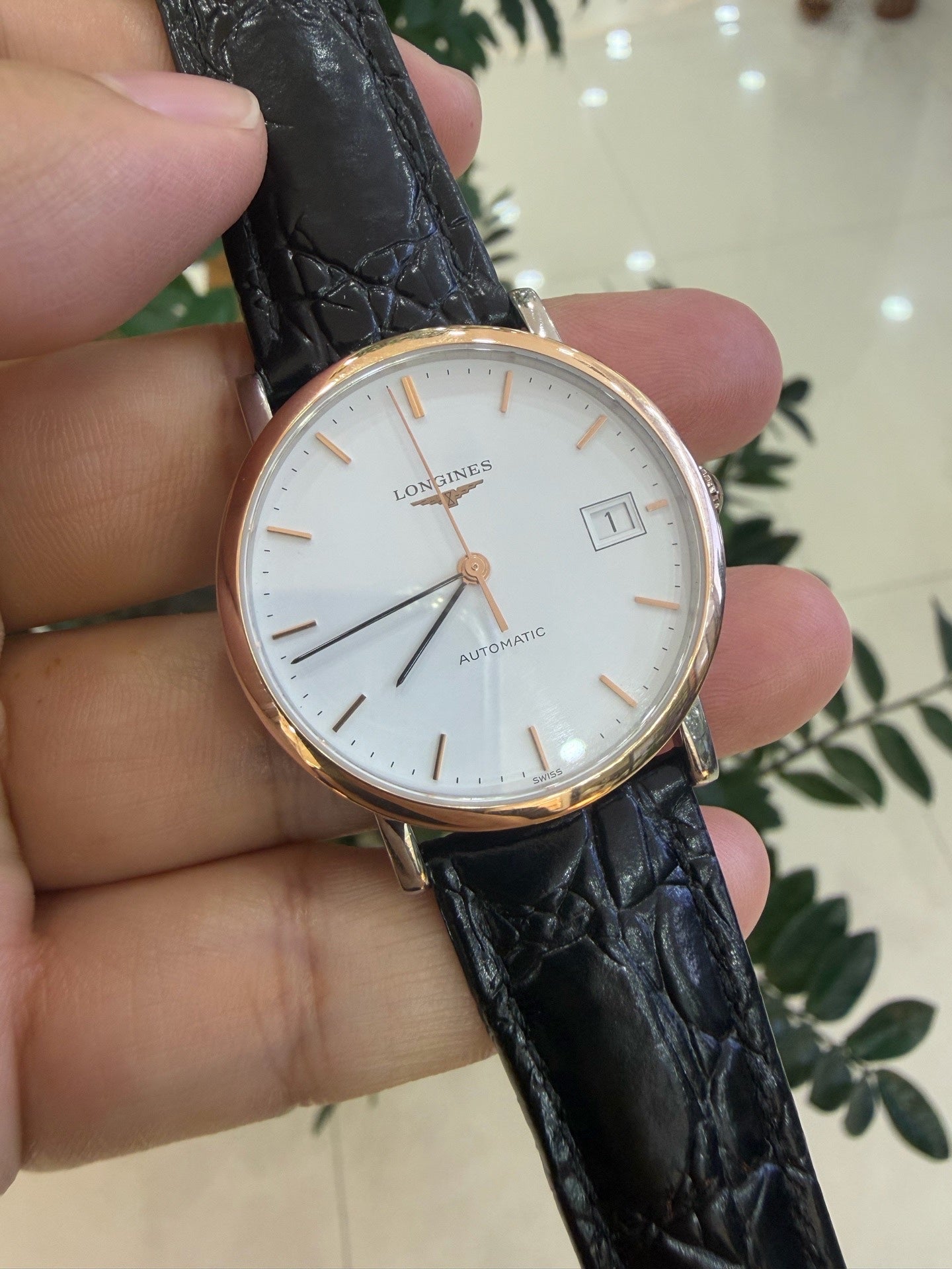 Longines Rose gold Automatic (self-winding) watch