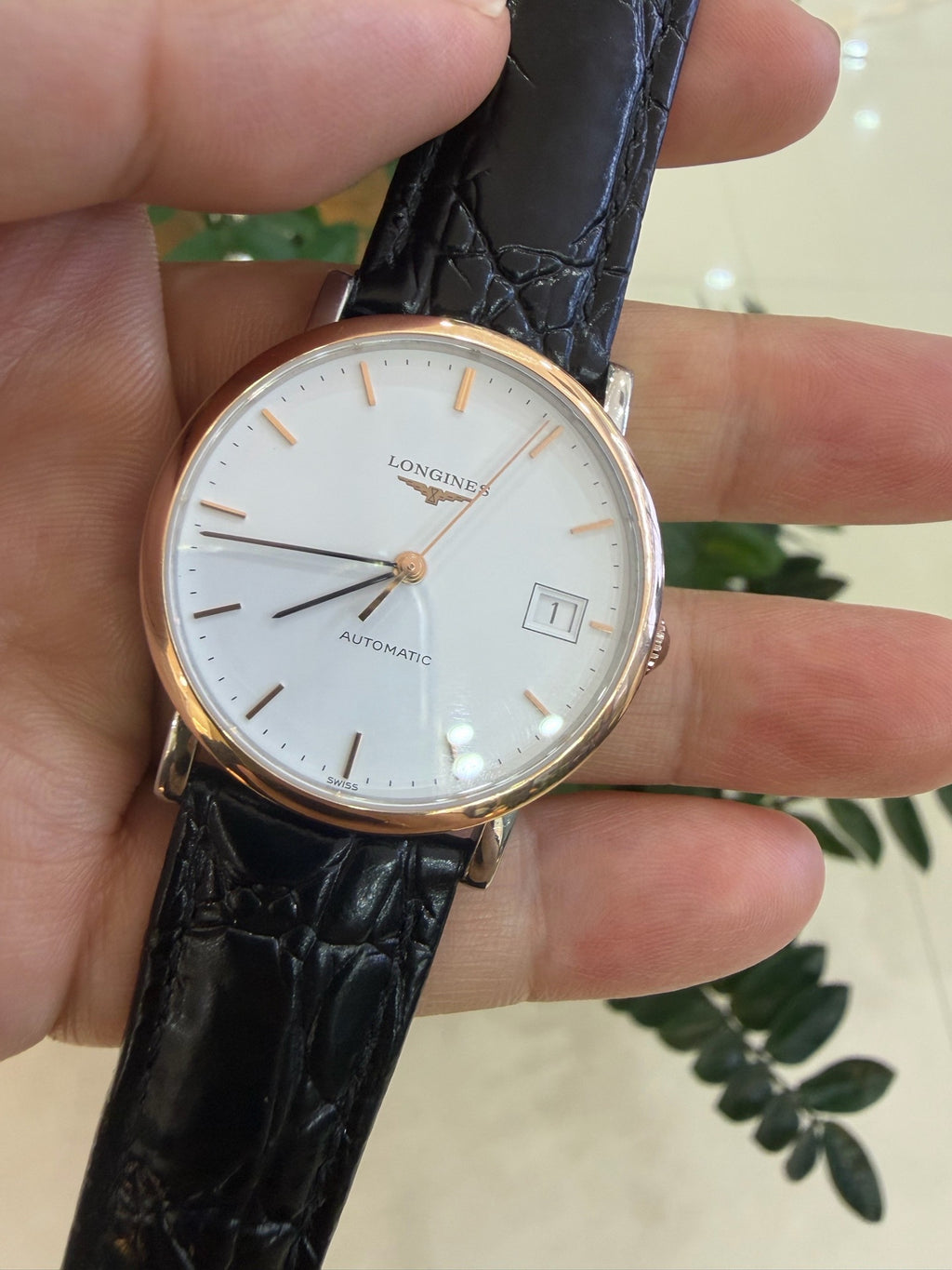 Longines Rose gold Automatic (self-winding) watch