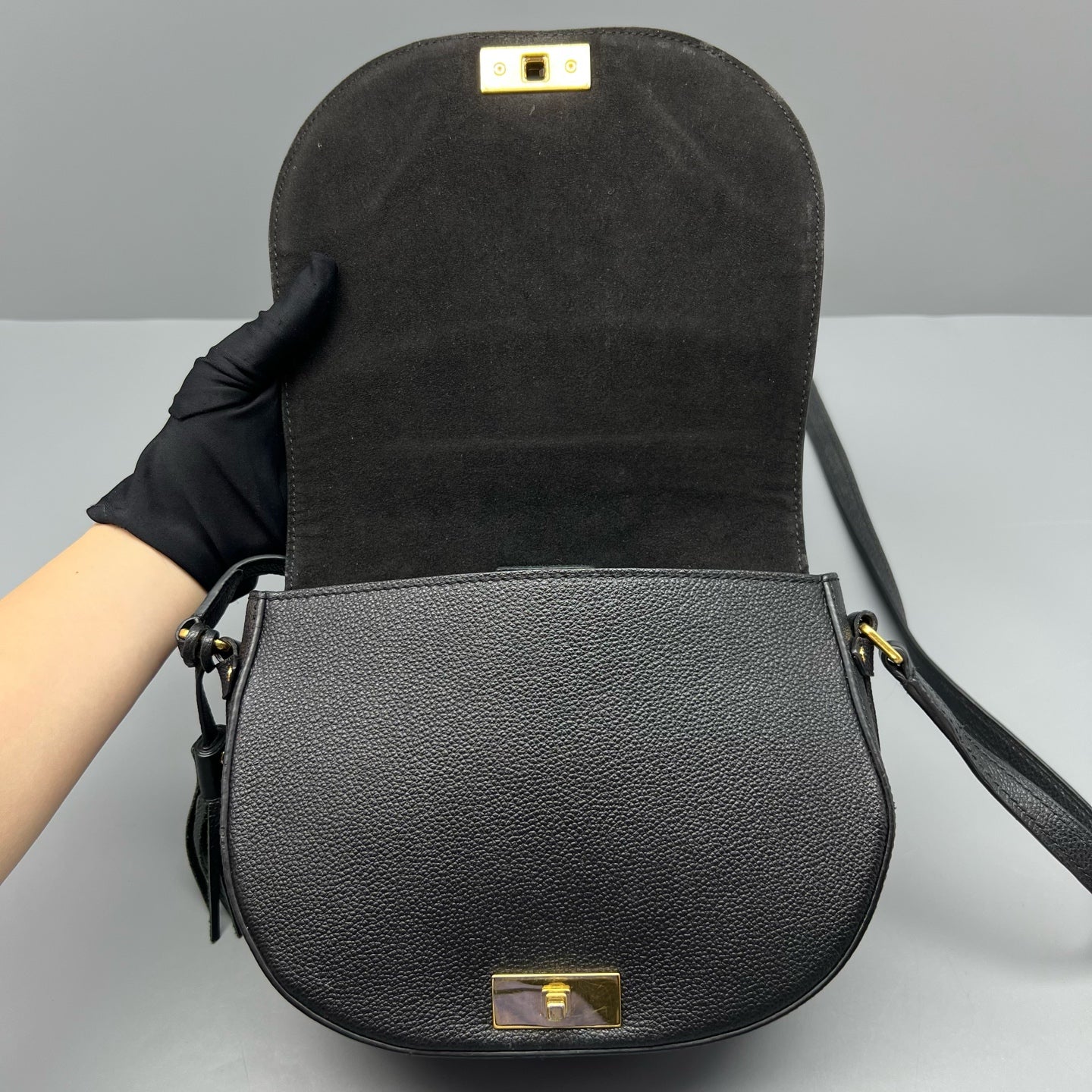 Louis Vuitton Black Saddle Bag