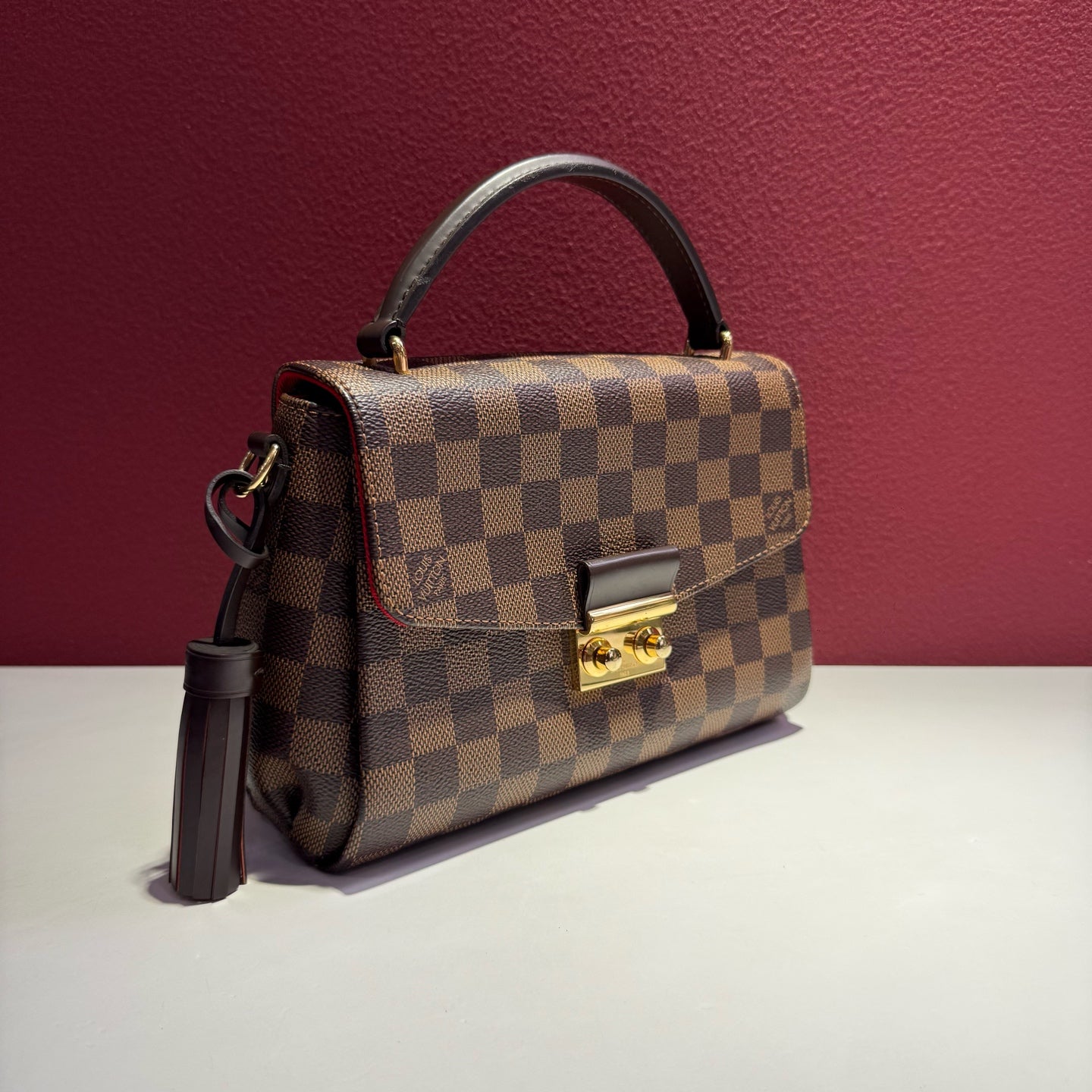 Louis Vuitton Croisette Brown Satchel 25.0x 17.0x 9.5 cm N53000