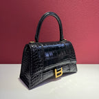 Balenciaga HOURGLASS Black Crossbody 22.8 cm long x 14.9 cm high x 9.9 cm wide 5935461LRGM1000