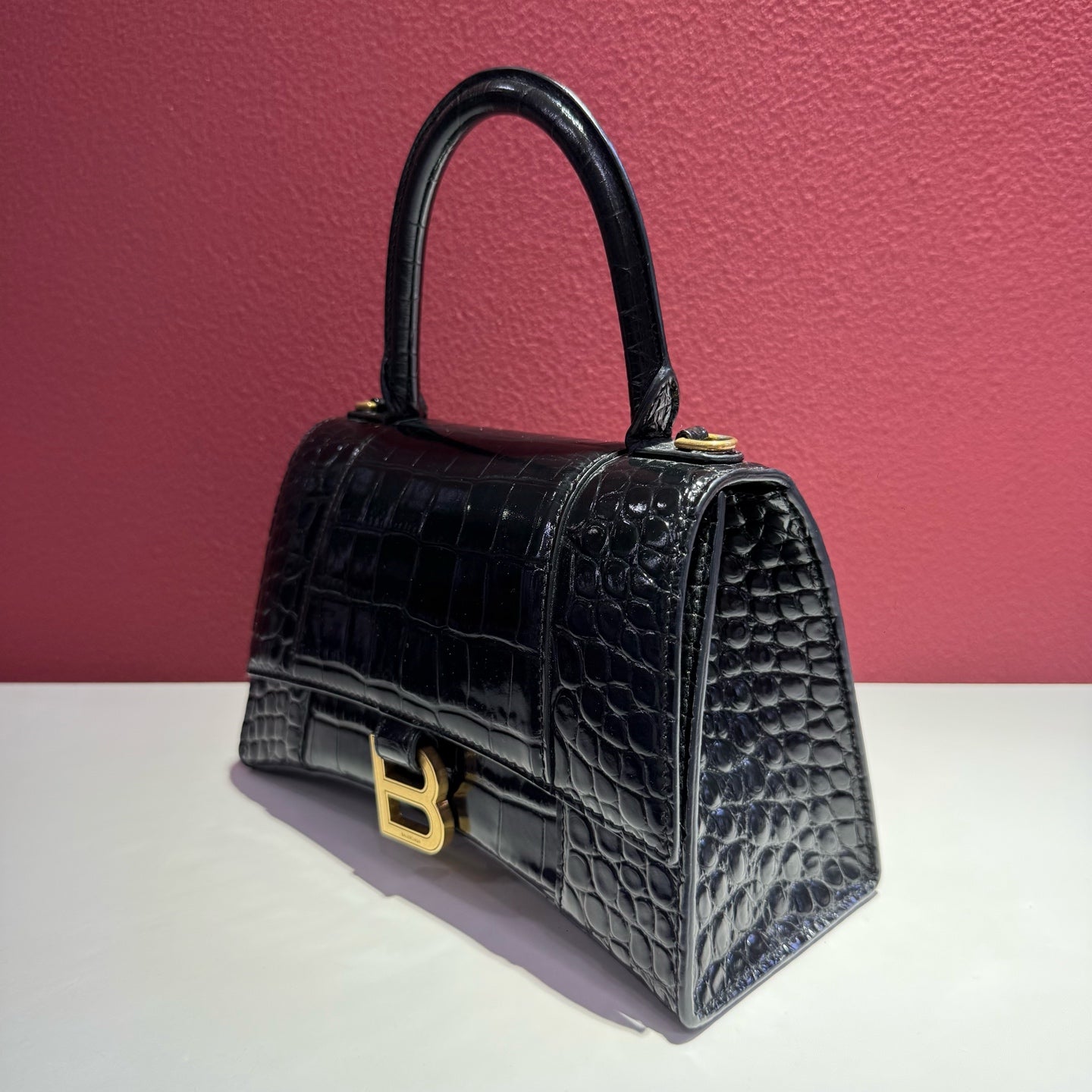 Balenciaga HOURGLASS Black Crossbody 22.8 cm long x 14.9 cm high x 9.9 cm wide 5935461LRGM1000