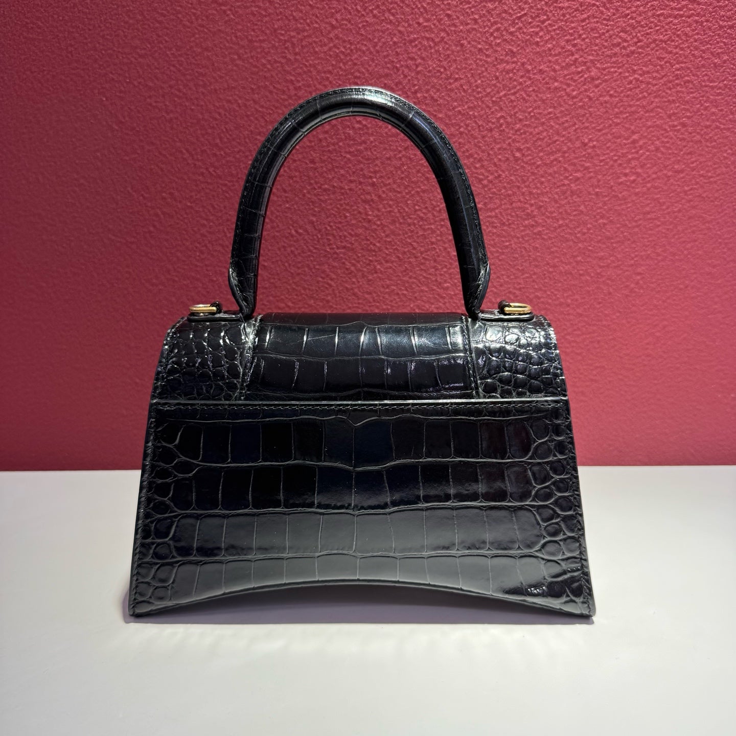 Balenciaga HOURGLASS Black Crossbody 22.8 cm long x 14.9 cm high x 9.9 cm wide 5935461LRGM1000