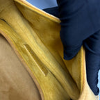 Dior Velvet Yellow Saddle Bag