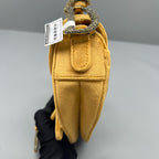 Dior Velvet Yellow Saddle Bag