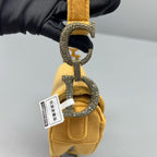 Dior Velvet Yellow Saddle Bag