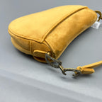Dior Velvet Yellow Saddle Bag