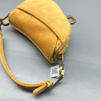 Dior Velvet Yellow Saddle Bag
