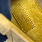 Dior Velvet Yellow Saddle Bag