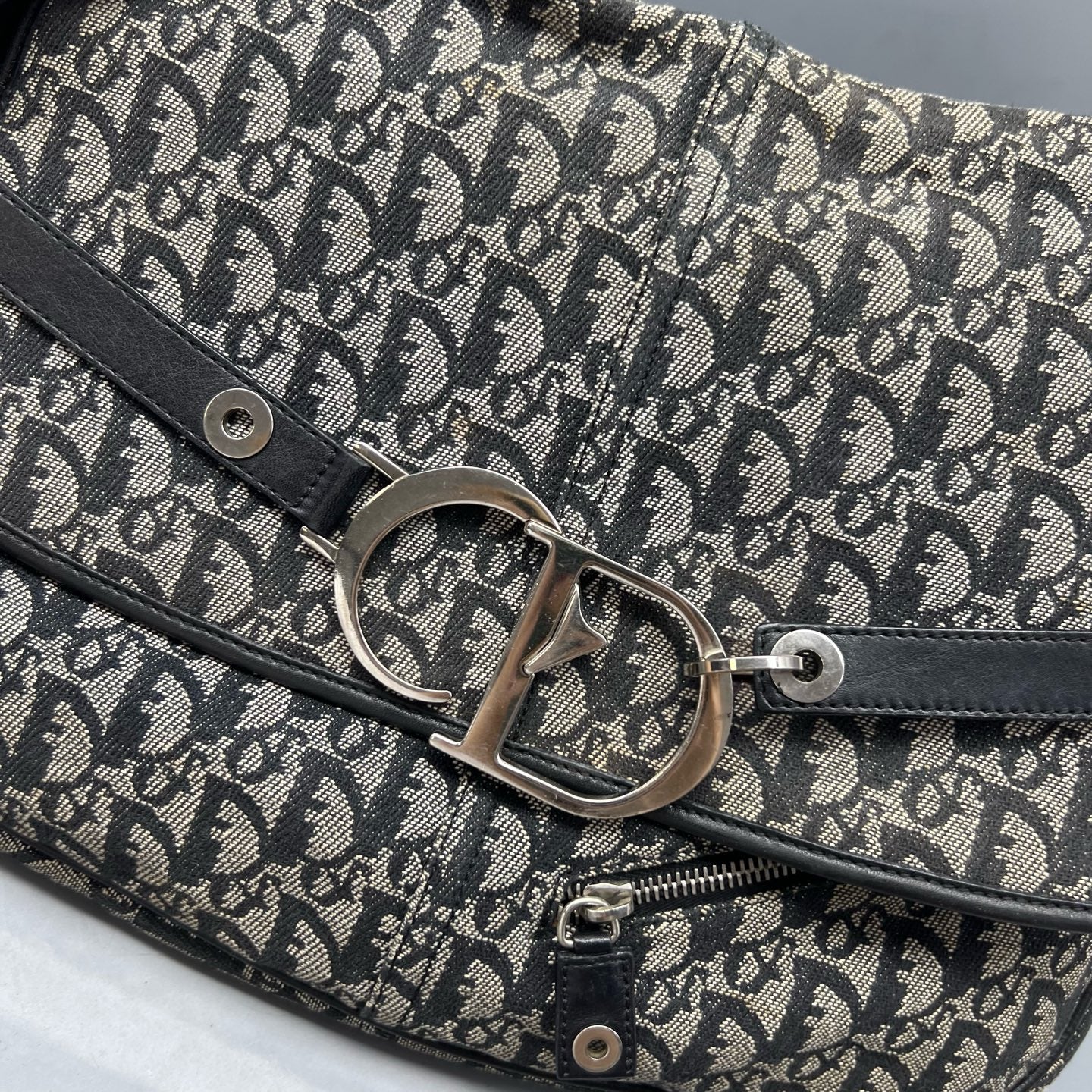 Dior Canvas Saddle Bag