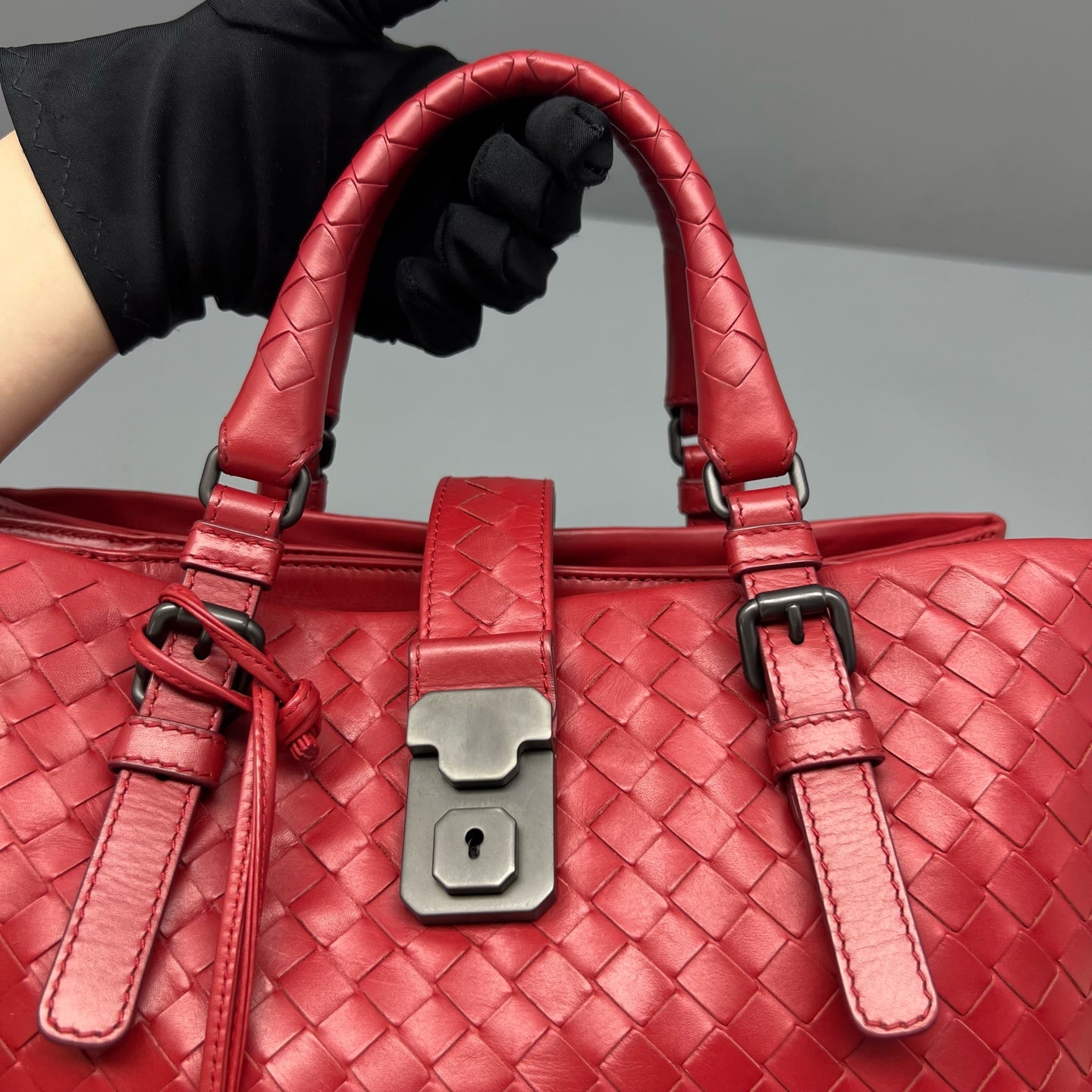 Bottega Veneta Red Satchel