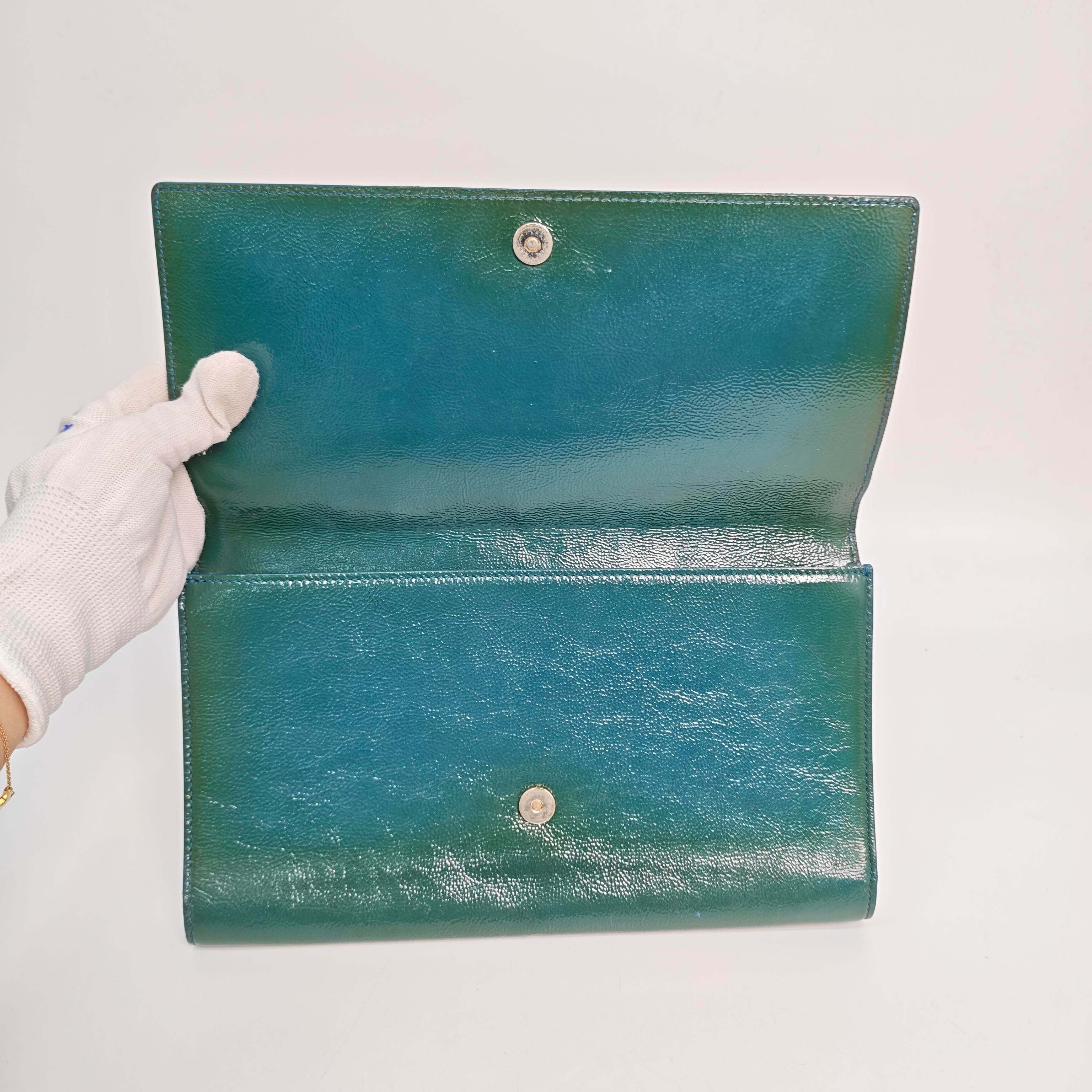 Saint laurent Green Clutch