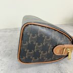 Celine Small logo-printed cowhide Boston bag Brown 113772CAS.04LU
