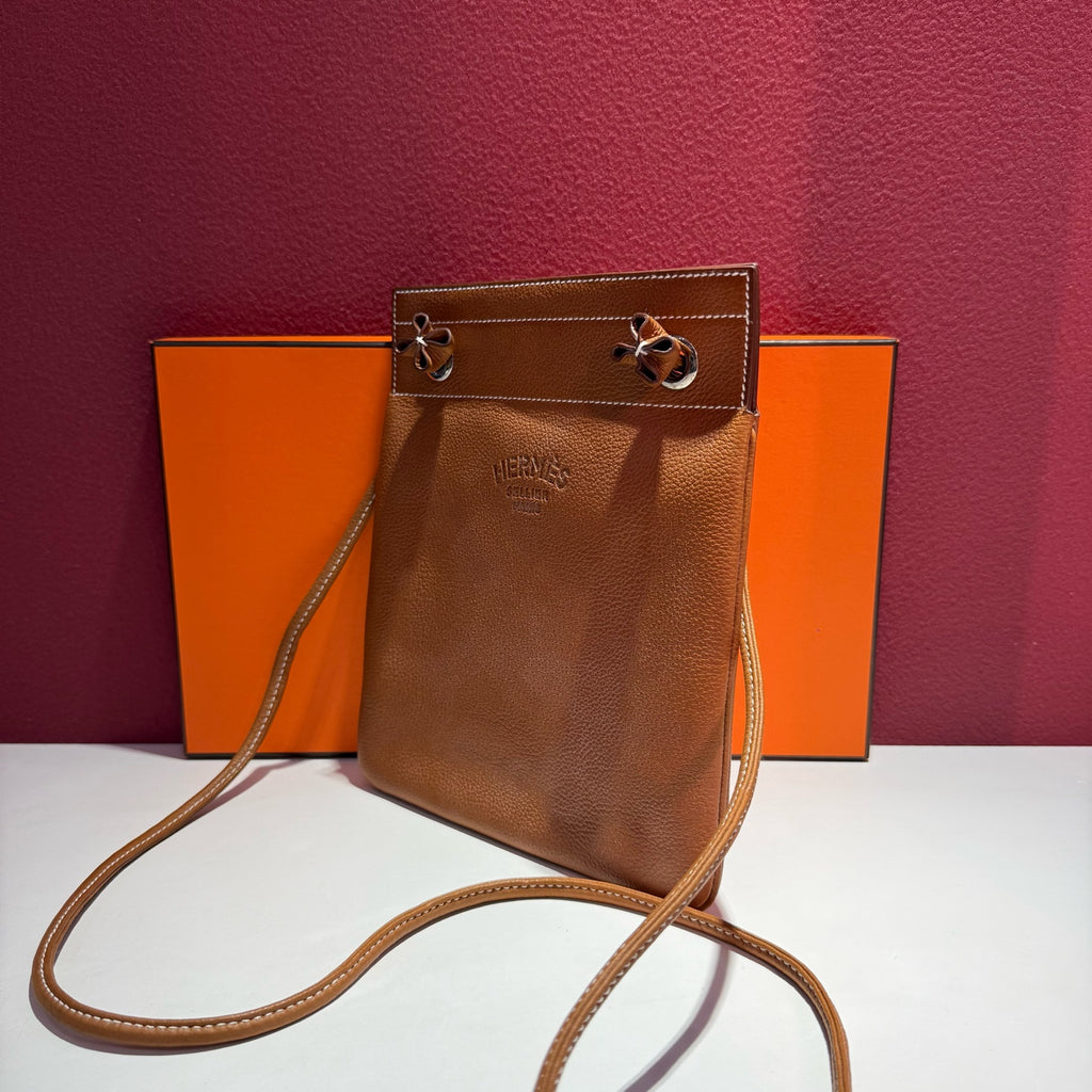 Hermes Leather Brown Shoulder Bag