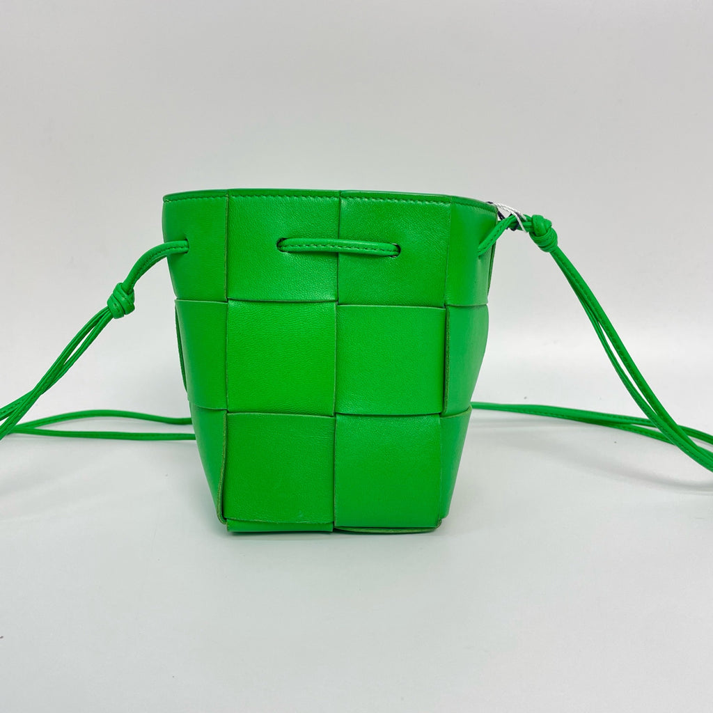 Bottega Veneta Green Bucket & Drawstring Bag