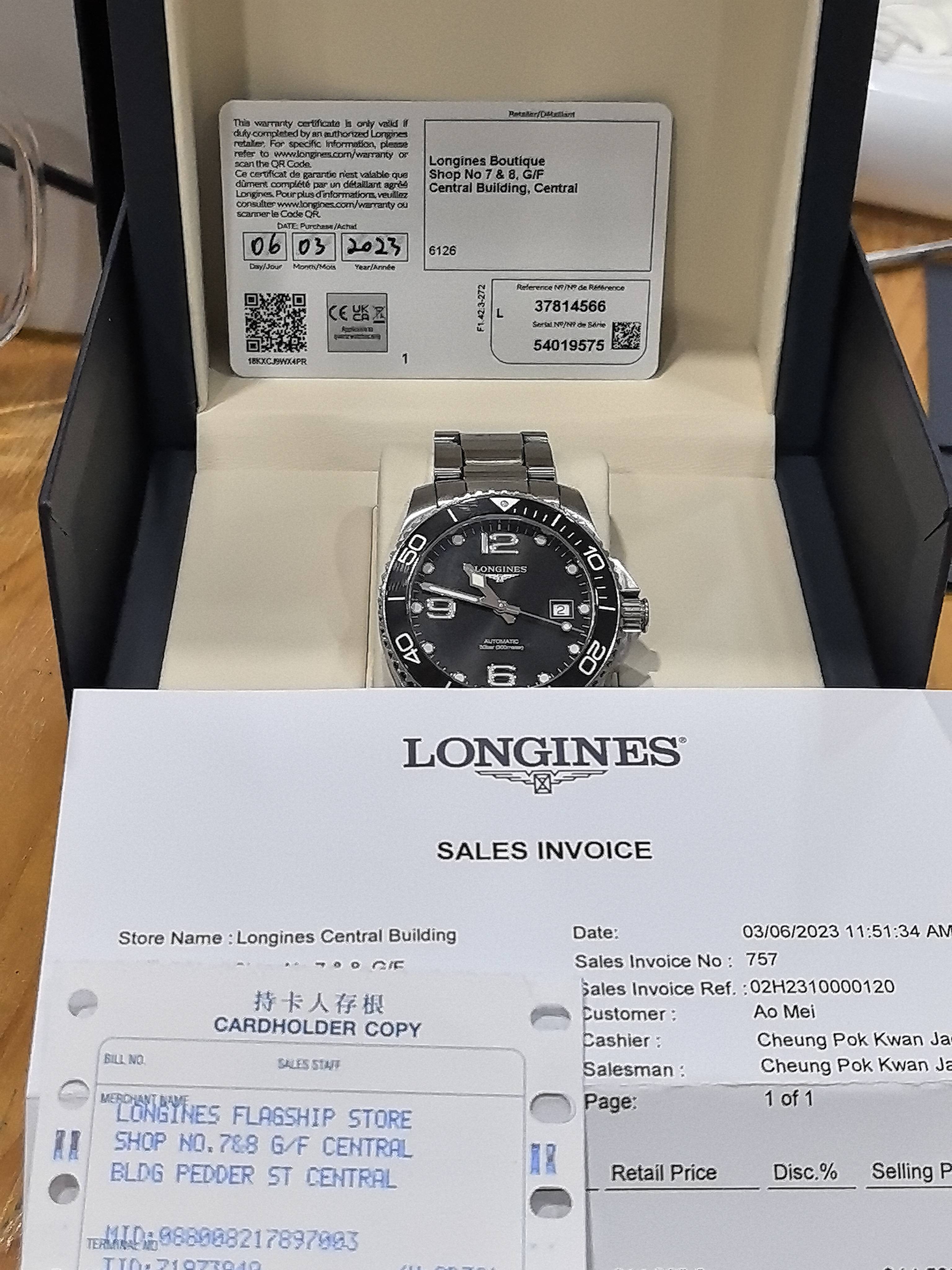 Longines Conquest Diving Series Mechanical watch 41.00mm L3.781.4.56.6