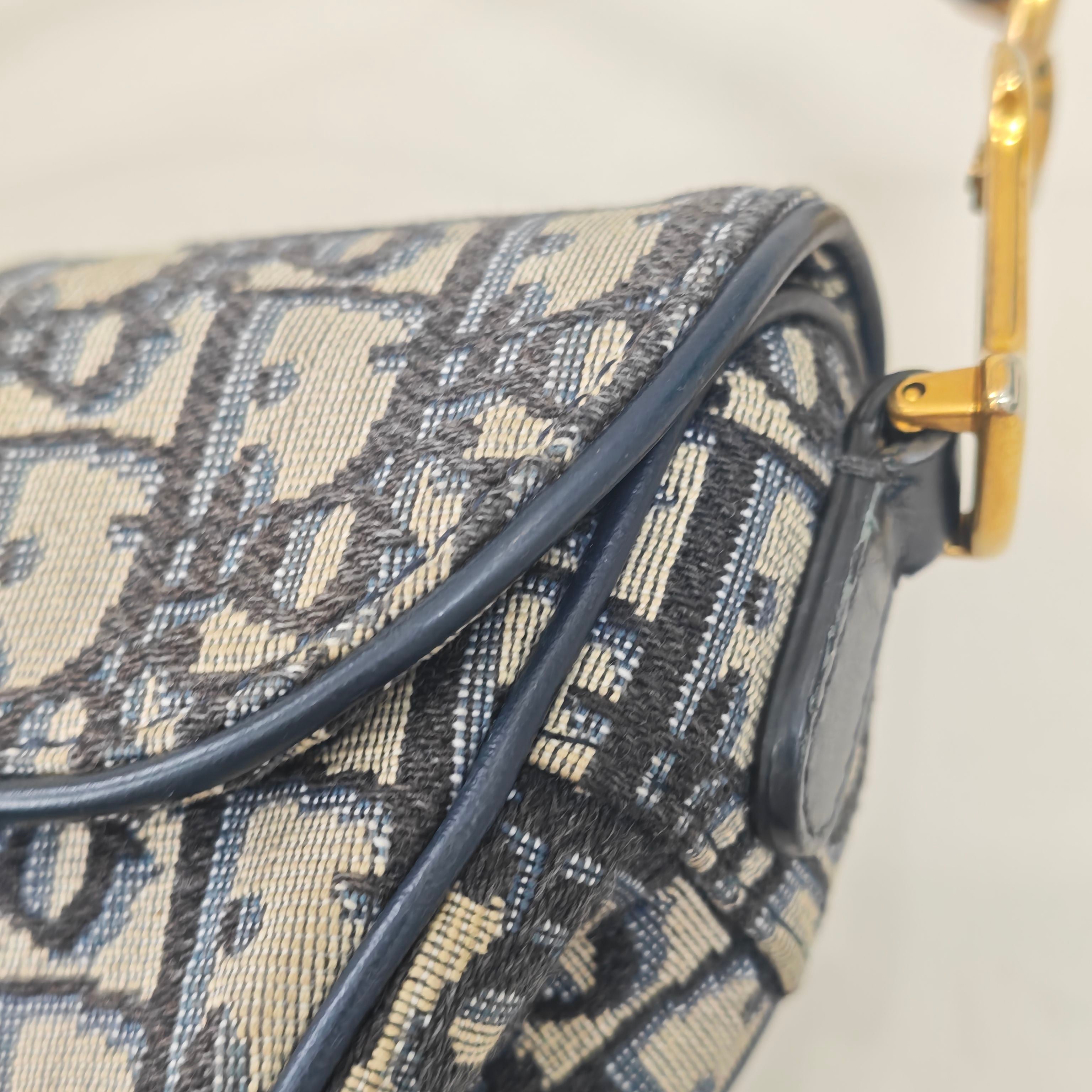 Dior Blue Saddle Bag