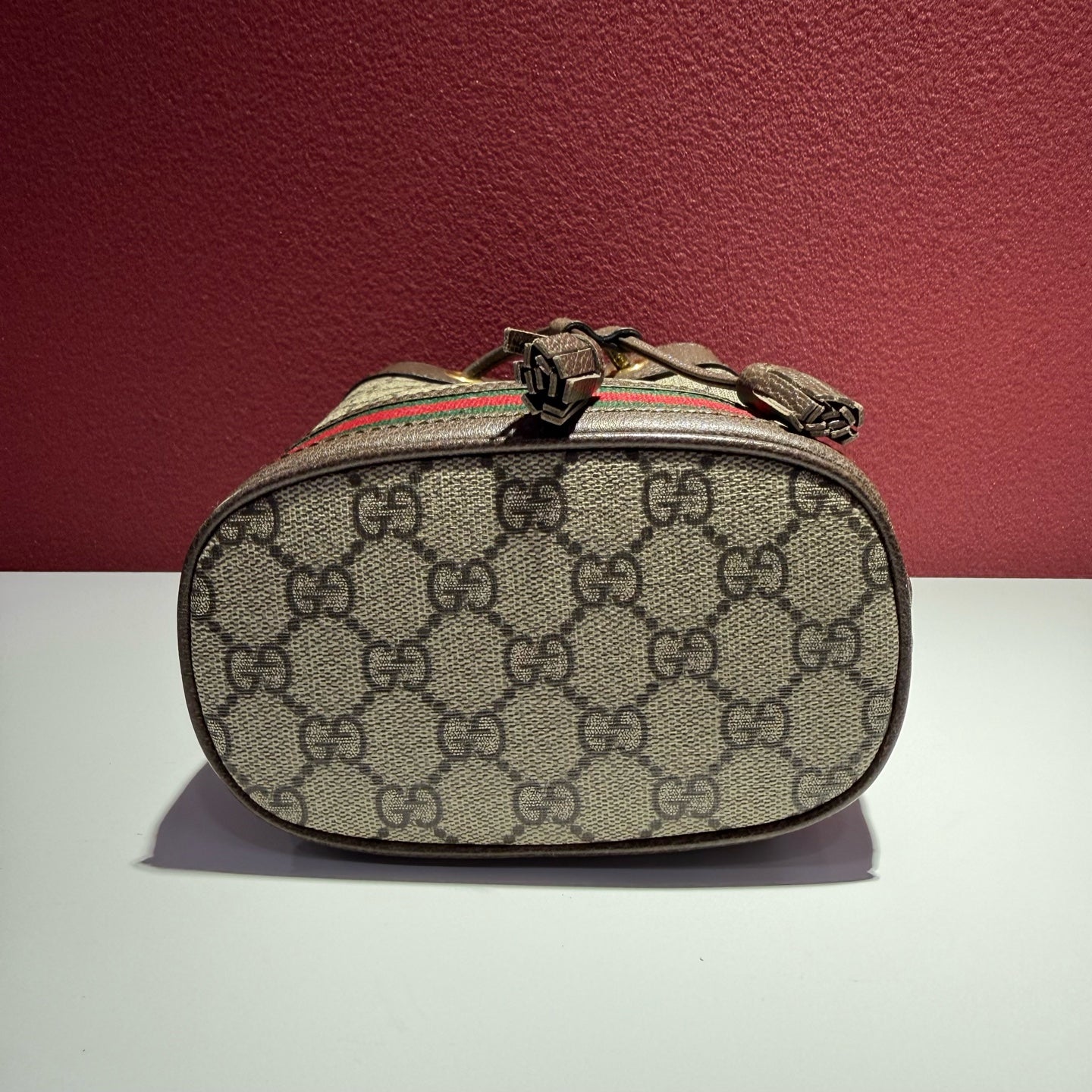 Gucci Ophidia Collection Canvas Beige Bucket & Drawstring Bag 15.5 cm (width) x 19 cm (height) x 9 cm (depth) 550620 96I3B 8745