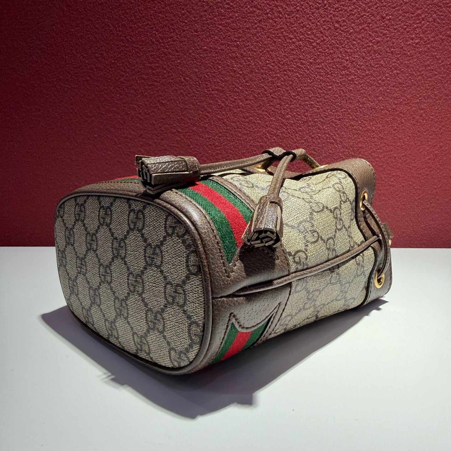 Gucci Ophidia Collection Canvas Beige Bucket & Drawstring Bag 15.5 cm (width) x 19 cm (height) x 9 cm (depth) 550620 96I3B 8745