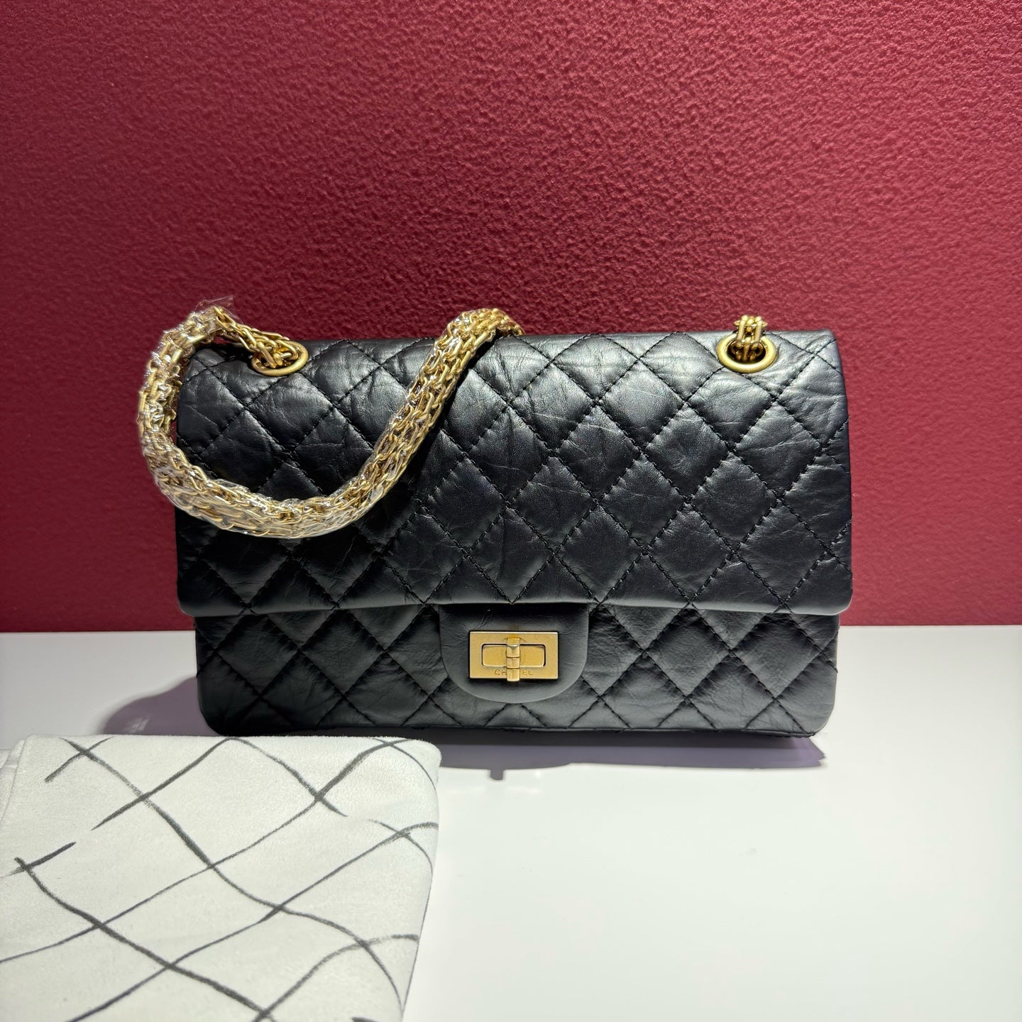 Chanel 2.55 Mini Clutch Bag Black Crossbody