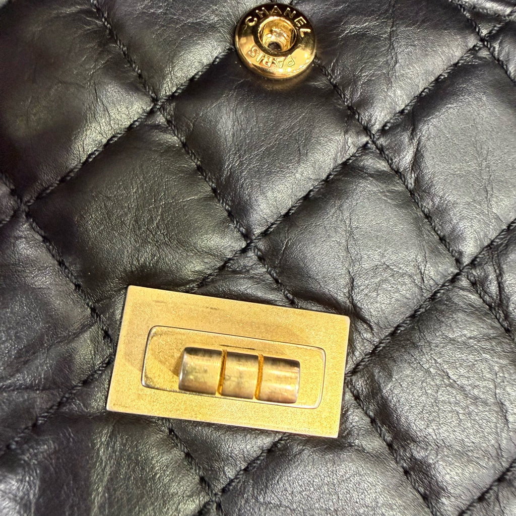 Chanel 2.55 Mini Clutch Bag Black Crossbody