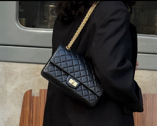 Chanel 2.55 Mini Clutch Bag Black Crossbody